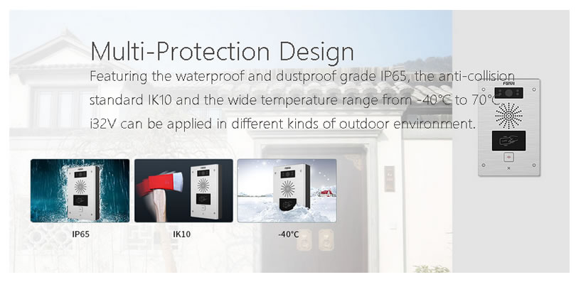 fanvil i32v videocitofono ip esterno fanvil i32v resistente a temperatura